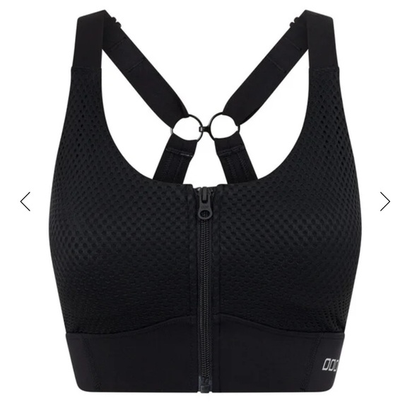Like New Lorna Jane THE ONE Front Zip High Impact Sports Bra Adjustable Straps